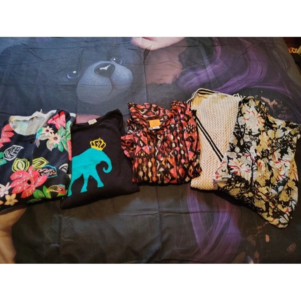 5 Women's sweater blouses bundle XL 2X Crown & Ivy
